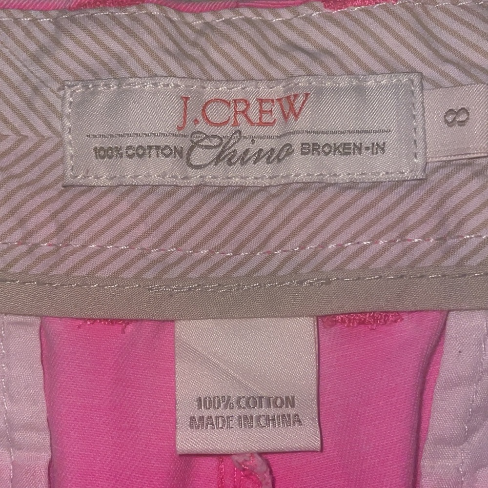 J. Crew Chino, broken-in shorts, sz.8, pink - Picture 3 of 4